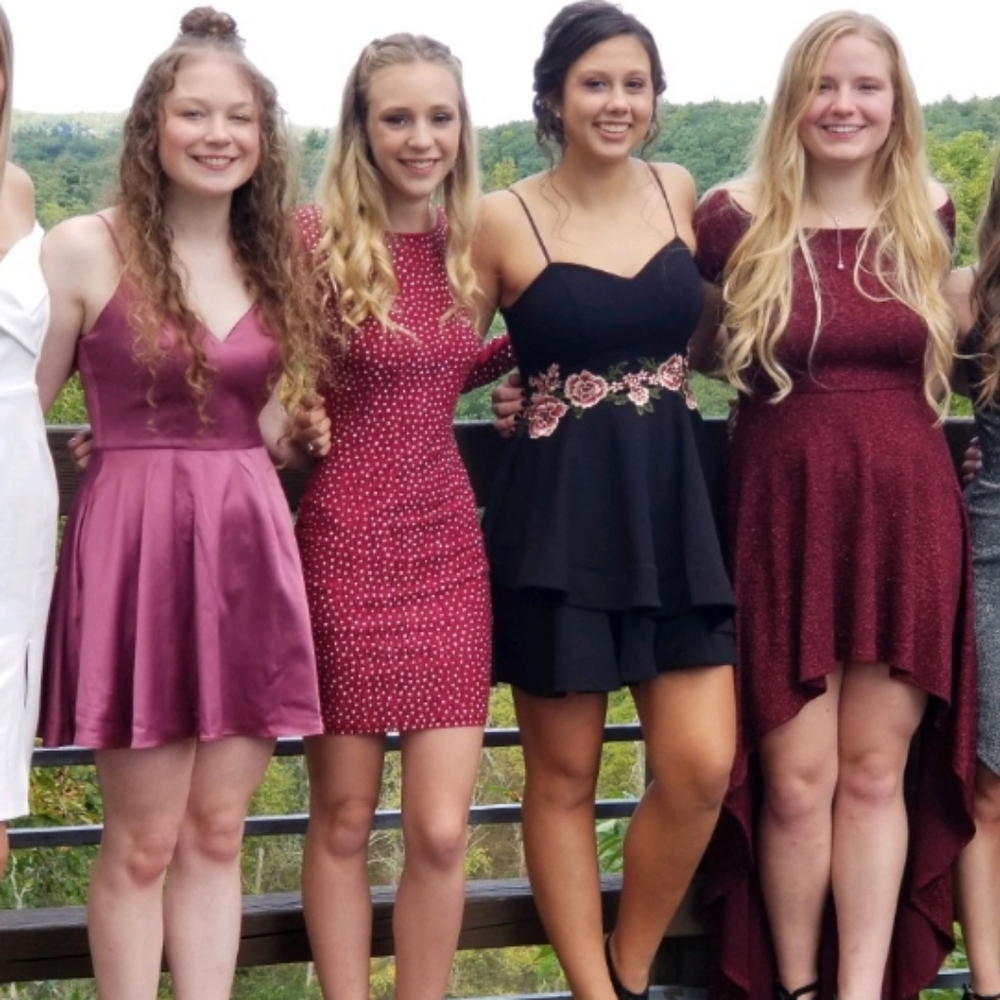 Red Fitted Long Sleeve Dress